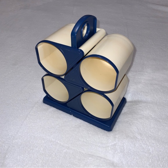 Vintage Dining Vintage Stacking Camp Mug Set Of 4 With Stand White